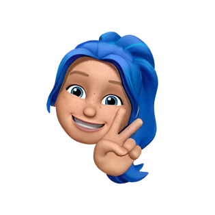 Avatar de uma menina de cabelo azul representando a UNIFEOB sorrindo